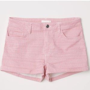 H&M Red & White Striped Shorts